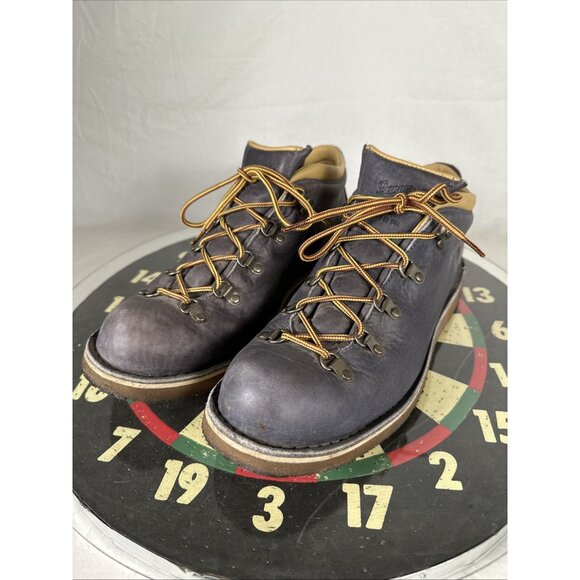 Danner Tramline Navy Blue Leather Crepe Sole Lace Up Boots Shoes Men 12EE - Picture 5 of 9